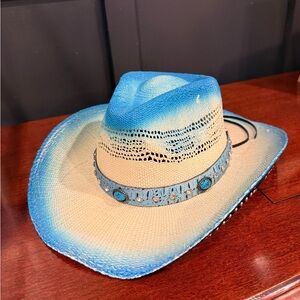 Blue and Tan Cowboy Hat